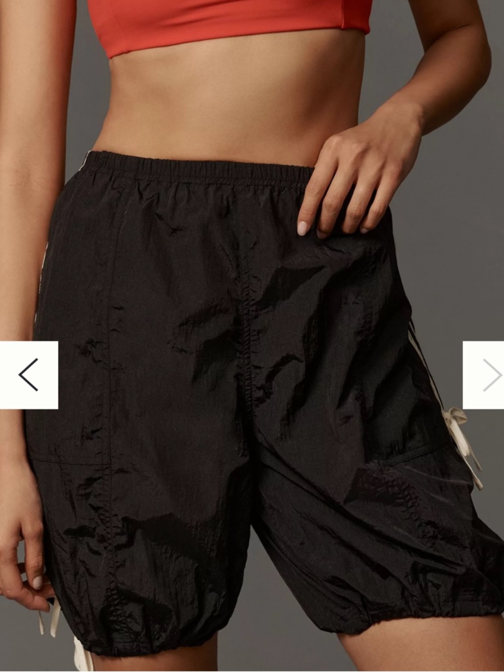 ANTHROPOLOGIE FULL TWIST SIDE-STRIPE SHORTS